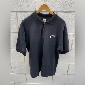 Vintage 90s‎ Nike Spellout Button Up Polo Shirt